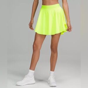 Lululemon Court Rival High-Rise Skirt Long in Highlight Yellow | Size 4